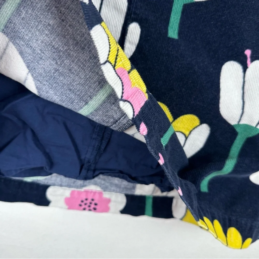 Mini Boden Floral Corduroy Jumper Dress